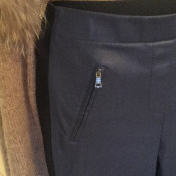 BCBG Stetch Riding Style Moto Leggings. Faux Leather and knit. Size Small. - Picture 6 of 13